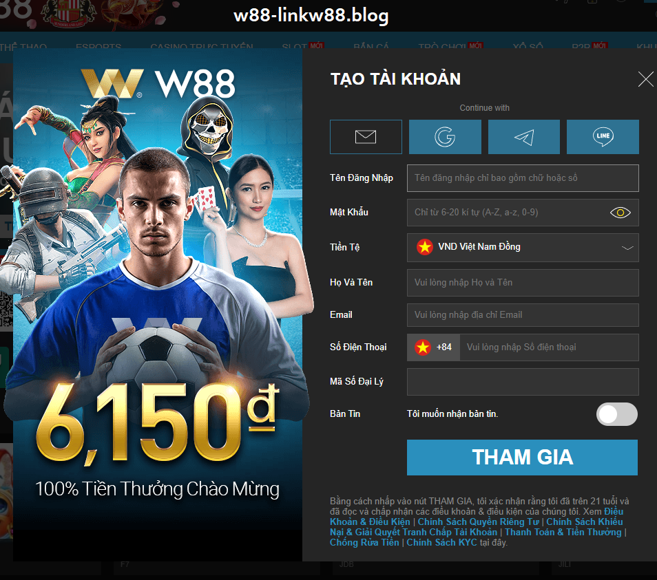 W88 Penguincoin - Link vào W88 mới nhất mobile & PC 2026 - Link W88 5 Quy trình đăng ký tài khoản cá cược W88
